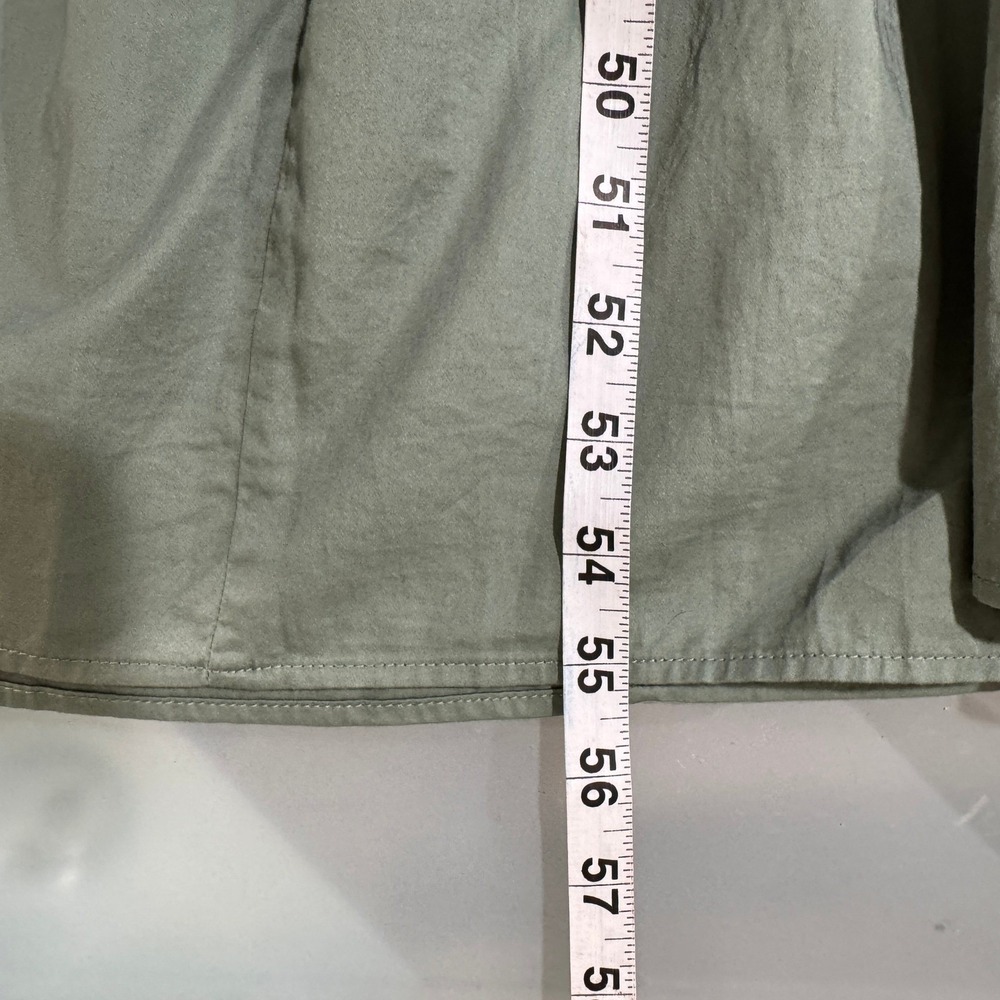 Abercrombie & Fitch Dress Womens XL Green Maxi Tie Strap Tiered Summer Sundress - Picture 10 of 11